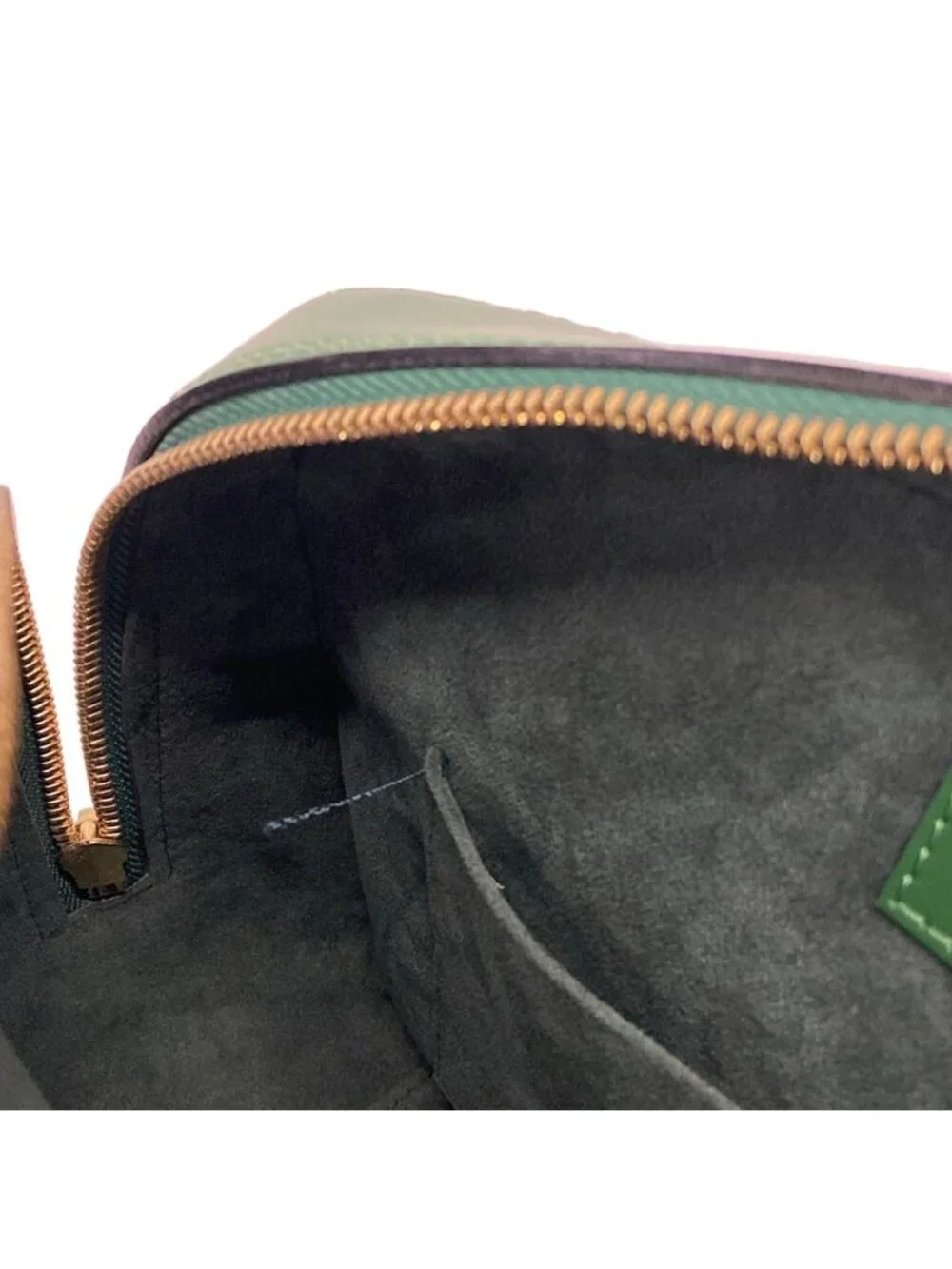 Louis Vuitton Handbag Epi Blanc Borneo Green Leather